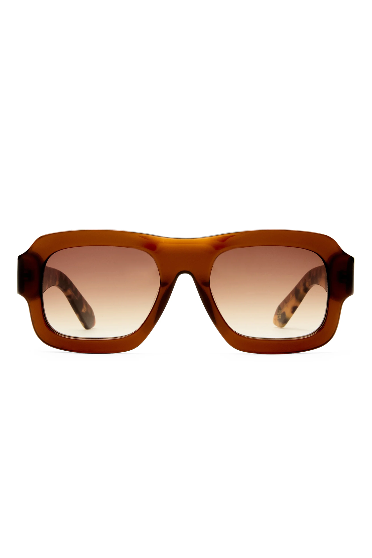 MOONSIDE CARAMEL ZIGZAG SUNGLASSES