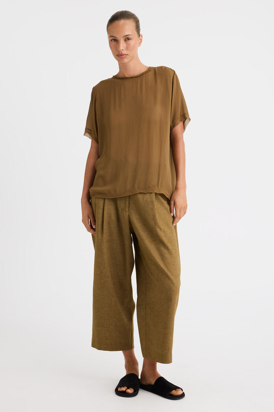 MORRSION SHORT SLEEVED LIZA TOP MOSS
