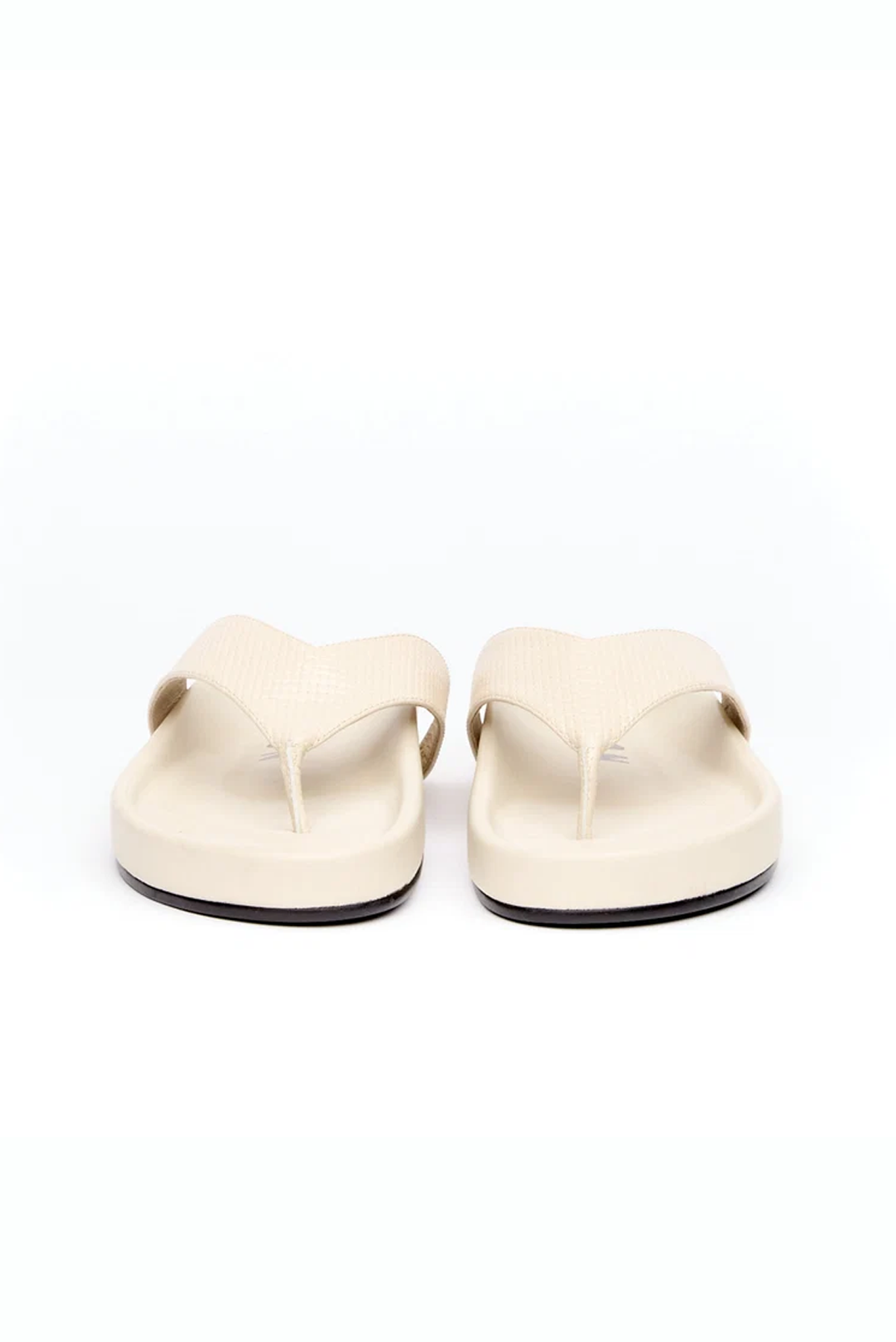 HAEL AND JAX OASIS SANDAL STONE IVORY LEATHER JANDAL