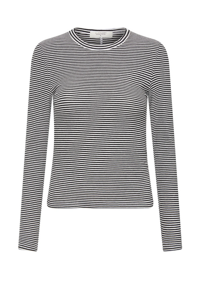 ORGANIC STRIPE RIB LS TEE