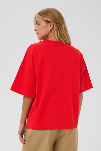SAINT TROPEZ PANNA SWEATSHIRT COTTON RED LOGO TEE SHIRT 