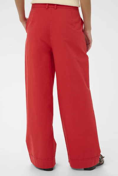SAINT TROPEZ PARKER PANTS RED COTTON TROUSER