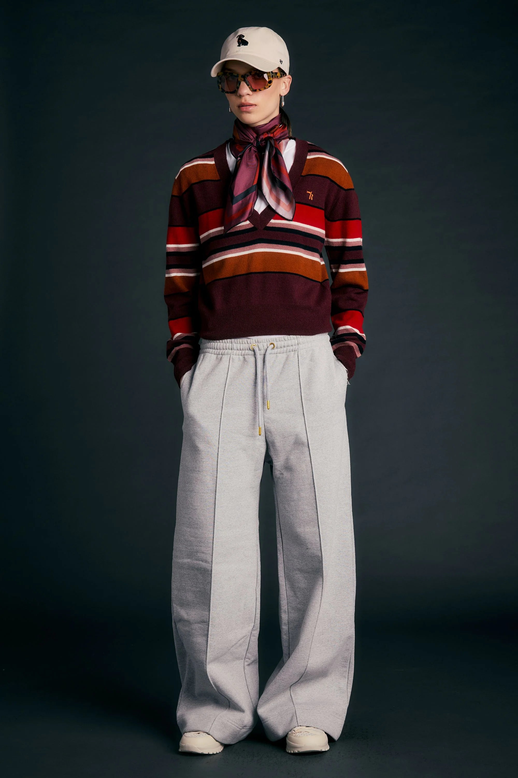PIN TUCK TRACK PANTS