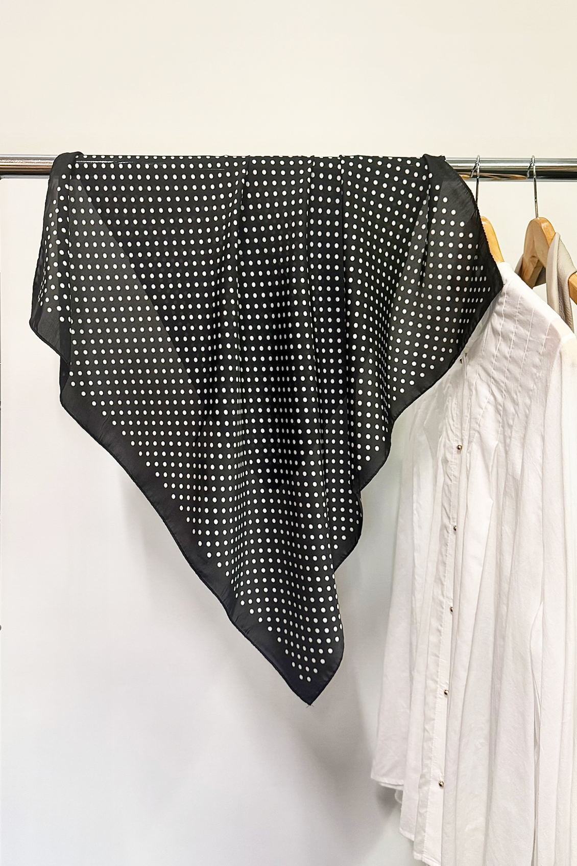 POLKA DOT SQUARE SCARF