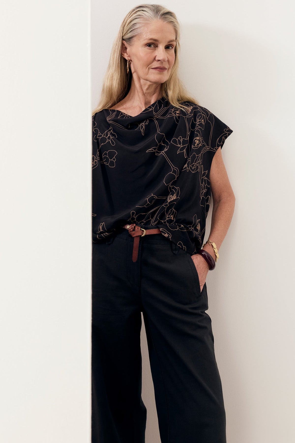 BUDD COWL NECK TOP