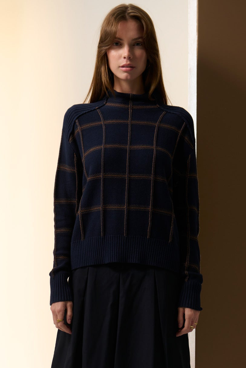 SABLE FUNNEL NECK KNIT