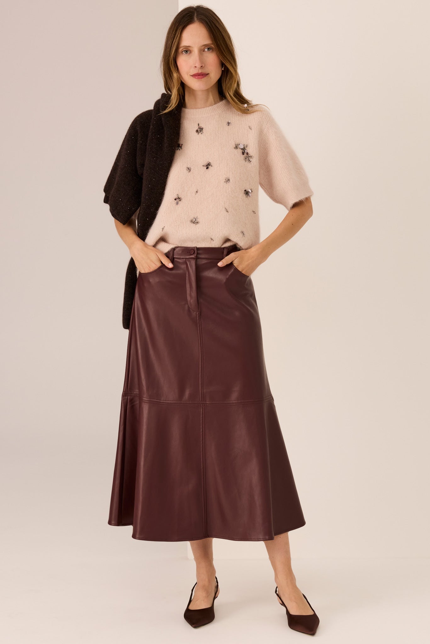 HAVILAND BEADED KNIT TEE