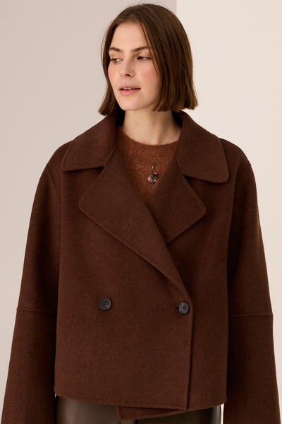 COHEN CROPPED WOOL COAT
