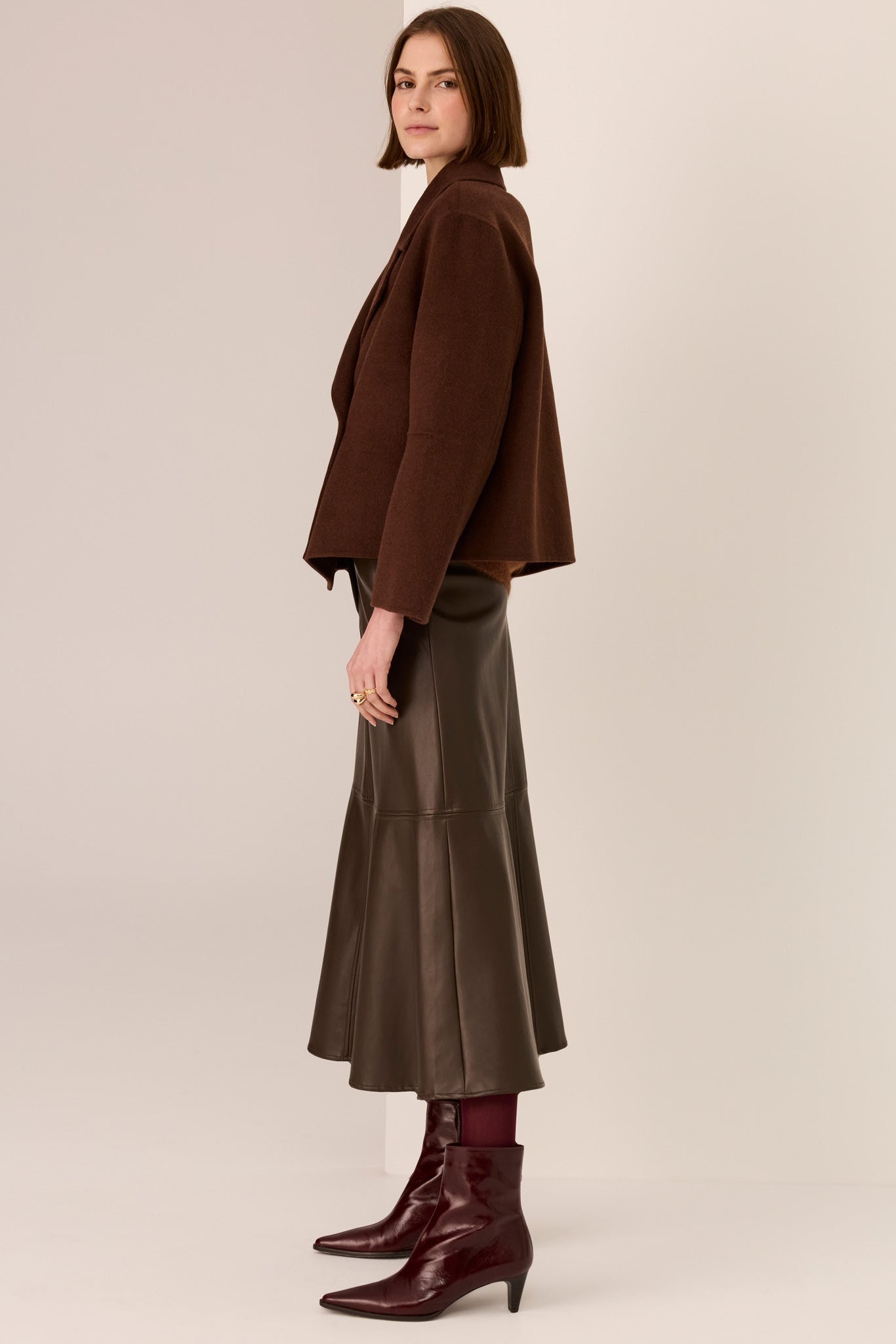 COHEN CROPPED WOOL COAT