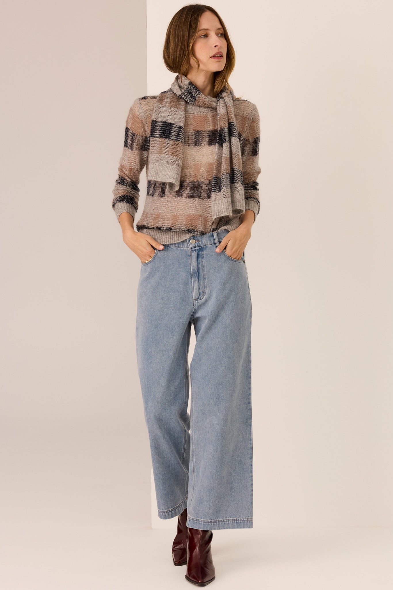 CIARA STRIPE TEXTURED KNIT