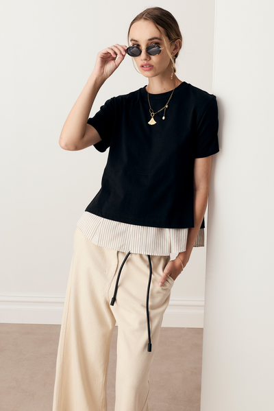 POL MIREL MULTIMEDIA TEE BLACK TEE