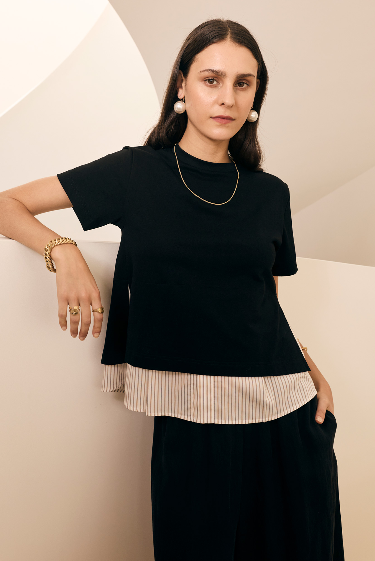 POL MIREL MULTIMEDIA TEE BLACK TEE