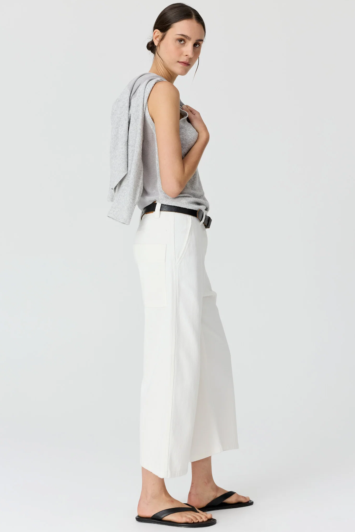 POL CARPENTER PANT WHITE CROPPED JEAN