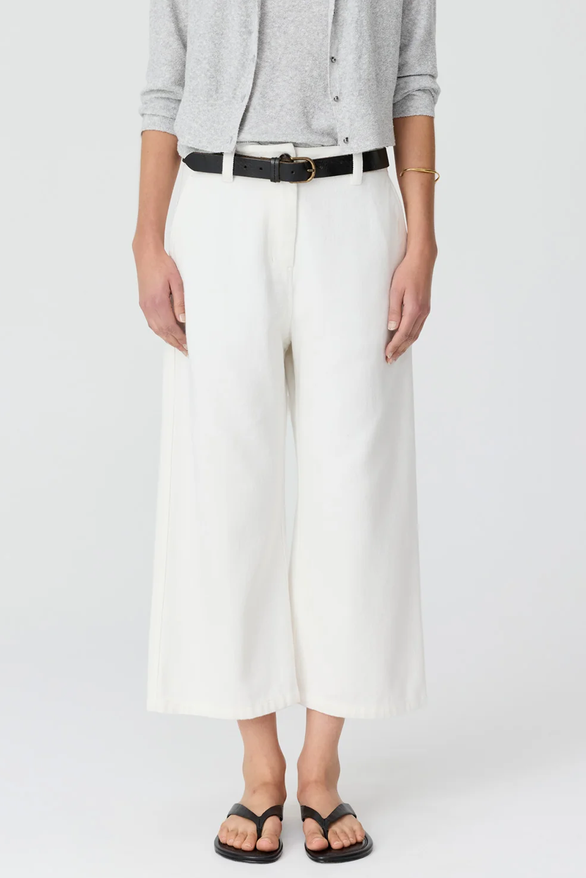 POL CARPENTER PANT WHITE CROPPED JEAN