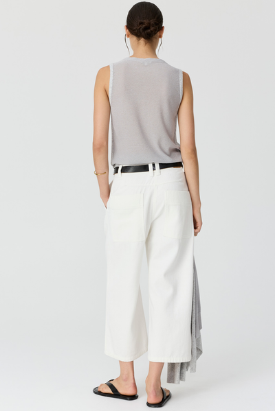 POL CARPENTER PANT WHITE CROPPED JEAN