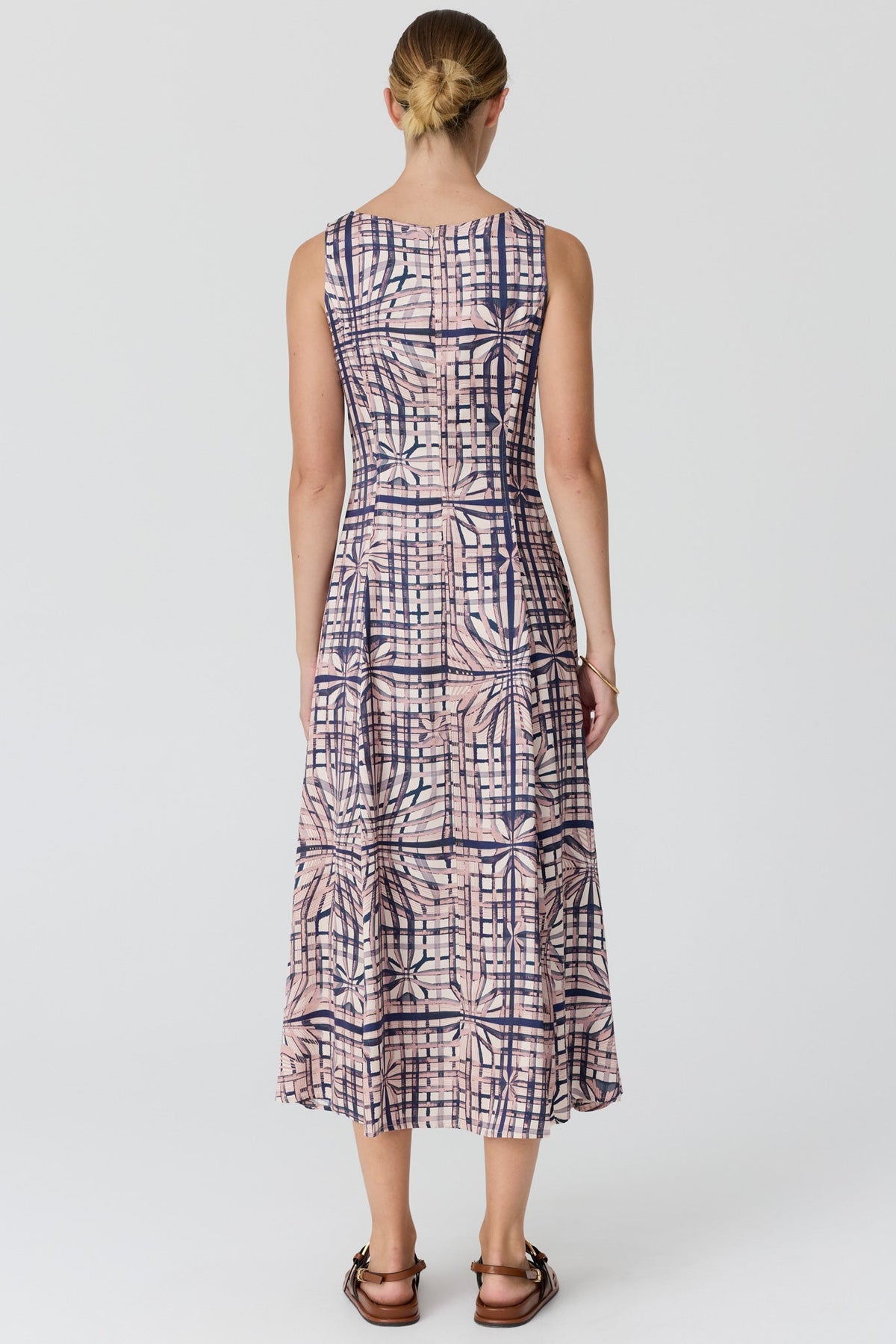 LATTICE GATHERED DRESS