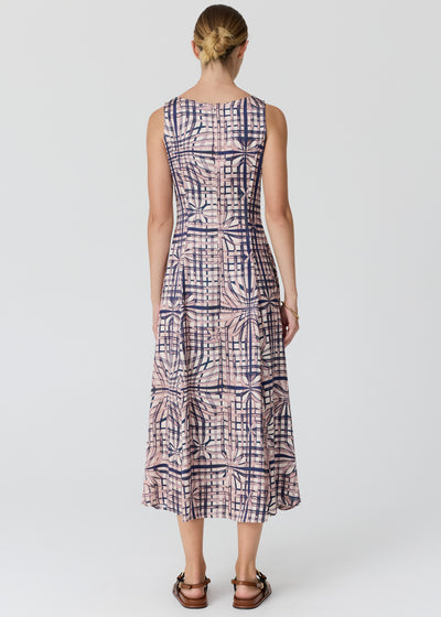 LATTICE GATHERED DRESS