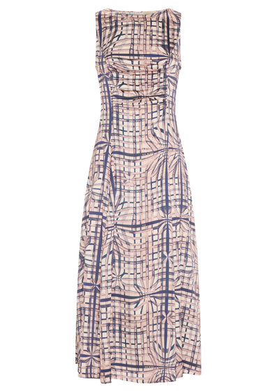 LATTICE GATHERED DRESS