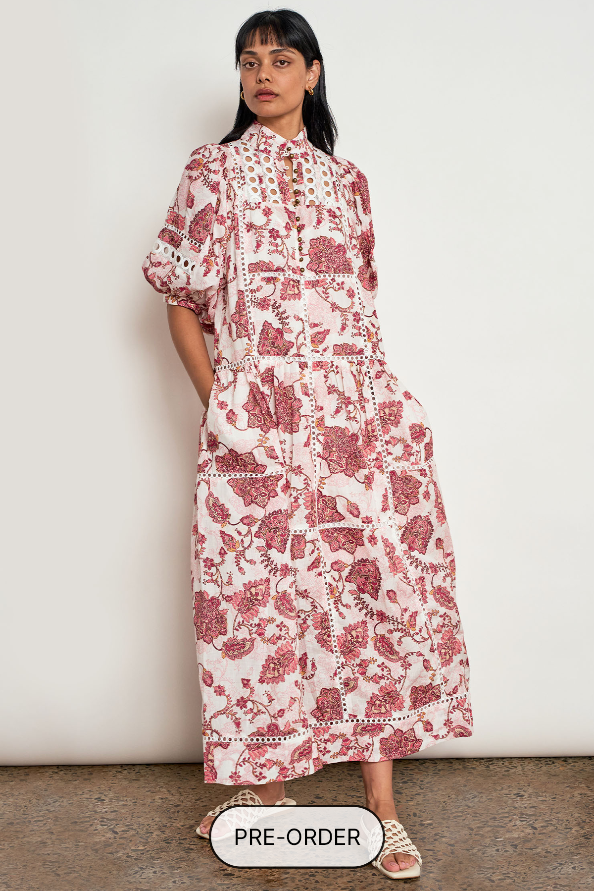 ZOE KRATZMANN FLUTTER DRESS RAMIE ROSE PAISLEY MAXI DRESS