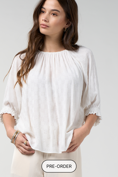 LOOBIES STORY VANYA TOP VISCOSE RAYON WHITE BLOUSE