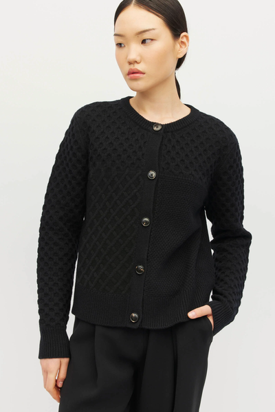 PATCHED CABLE CARDI