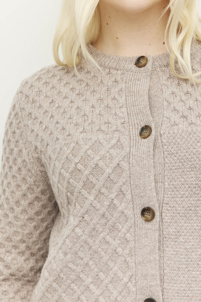 PATCHED CABLE CARDI