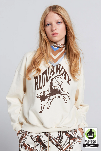 RUNAWAY CAROUSEL ORGANIC COTTON CREWNECK SWEATSHIRT