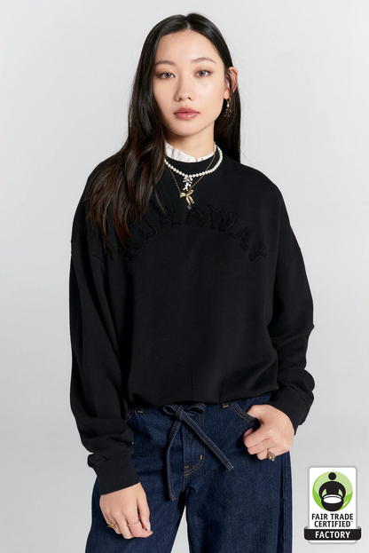 RUNAWAY COLLEGE ORGANIC COTTON CREWNECK SWEATSHIRT