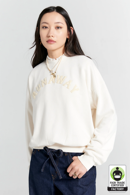 RUNAWAY COLLEGE ORGANIC COTTON CREWNECK SWEATSHIRT