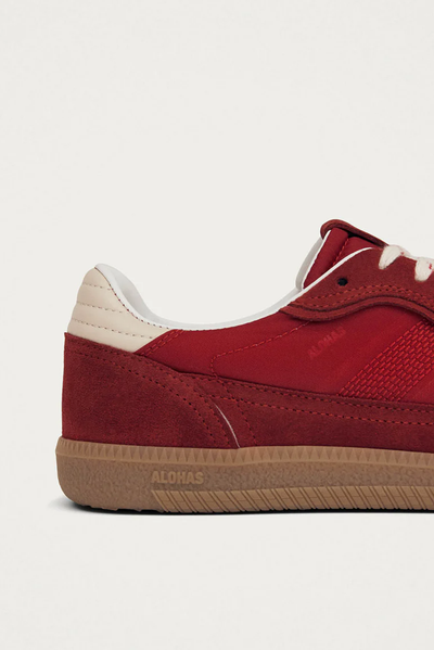 TB. 490 RIFE SHEEN RED LEATHER SNEAKERS