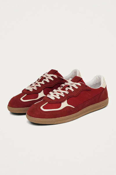 TB. 490 RIFE SHEEN RED LEATHER SNEAKERS
