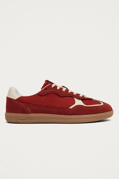 TB. 490 RIFE SHEEN RED LEATHER SNEAKERS