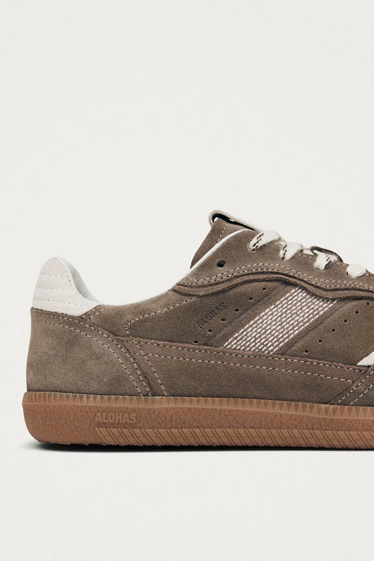 TB. 490 RIFE TAUPE LEATHER SNEAKERS