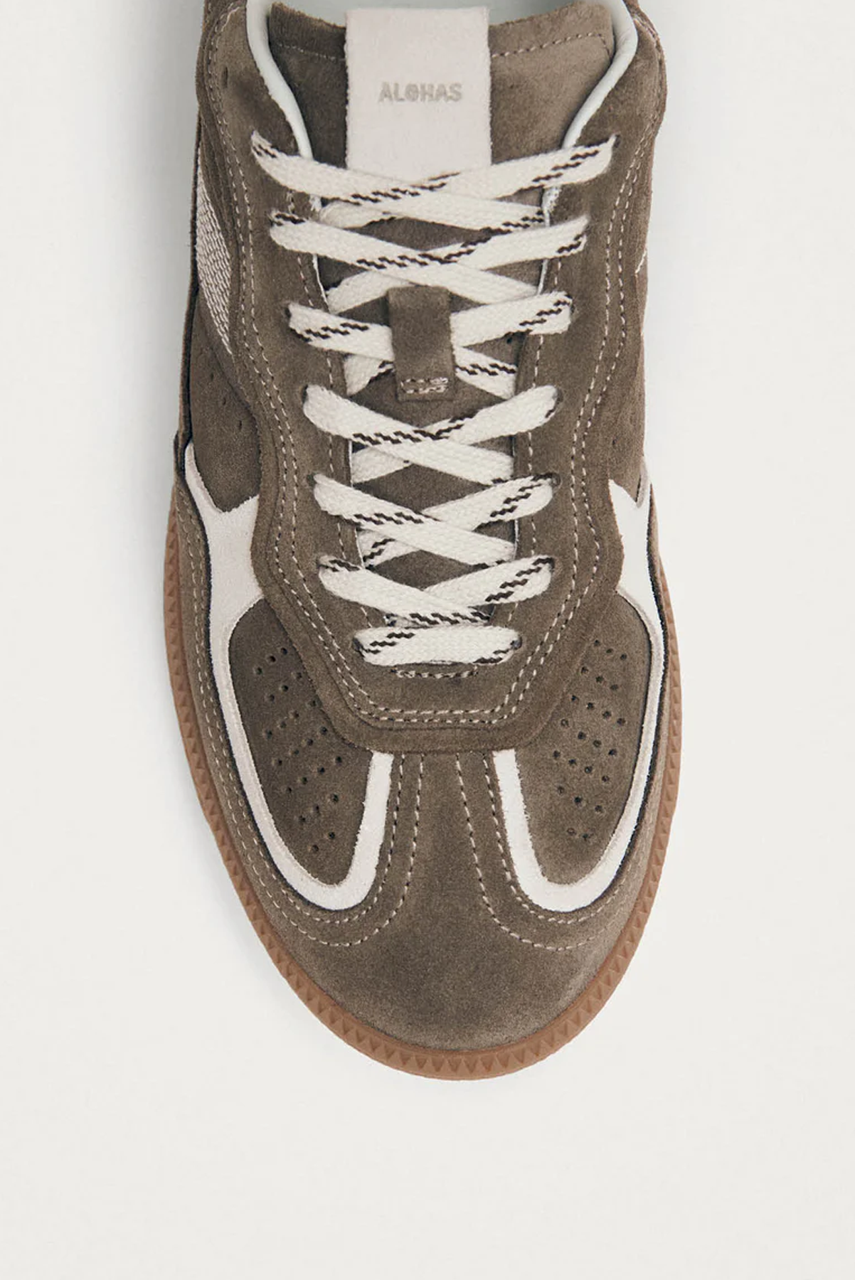TB. 490 RIFE TAUPE LEATHER SNEAKERS