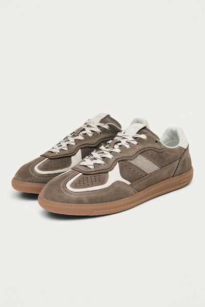 TB. 490 RIFE TAUPE LEATHER SNEAKERS