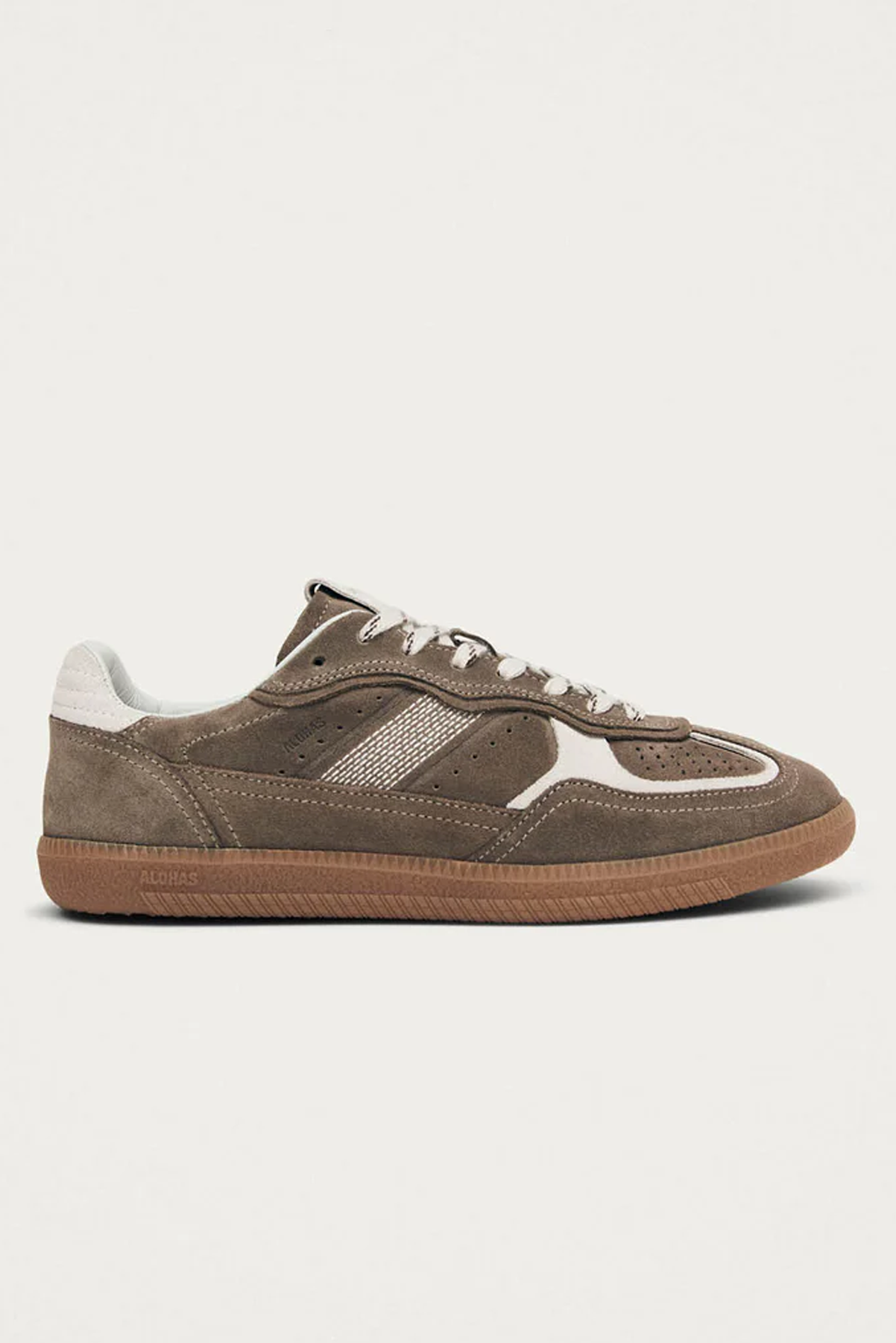 TB. 490 RIFE TAUPE LEATHER SNEAKERS