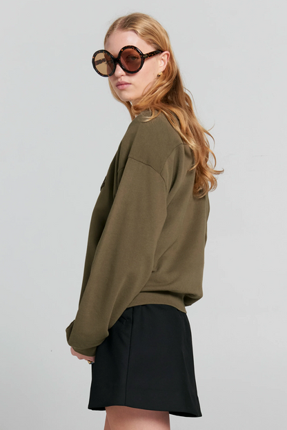 RUNAWAY COLLEGE ORGANIC COTTON CREWNECK SWEATSHIRT