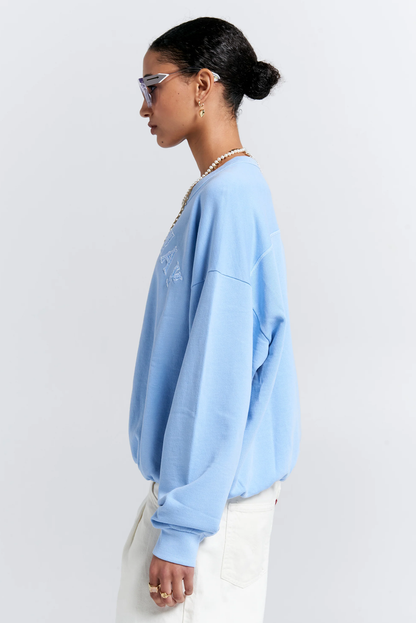 RUNAWAY COLLEGE ORGANIC COTTON CREWNECK SWEATSHIRT