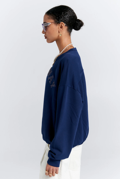 RUNAWAY COLLEGE ORGANIC COTTON CREWNECK SWEATSHIRT