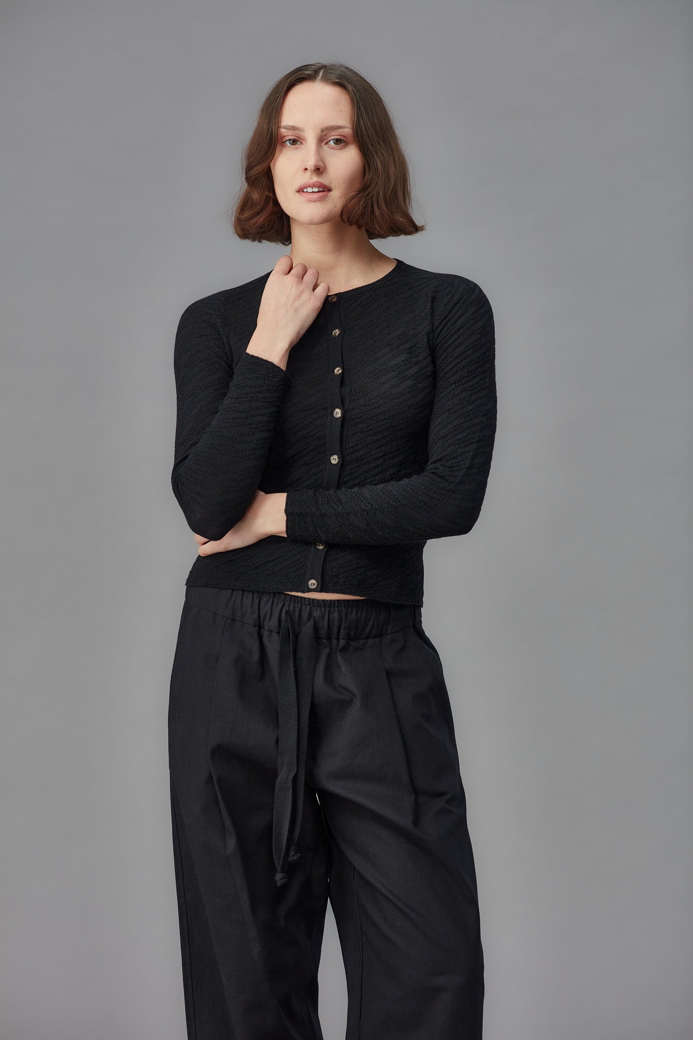 MERINO SLATCH CARDIGAN