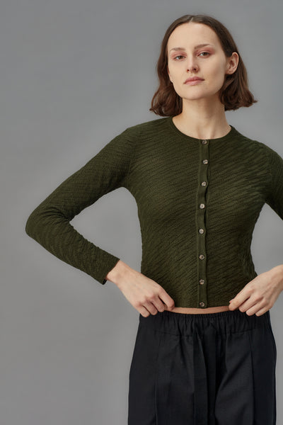 MERINO SLATCH CARDIGAN