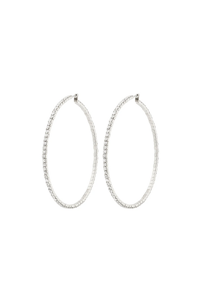 SIDNEY CRYSTAL HOOP EARRINGS