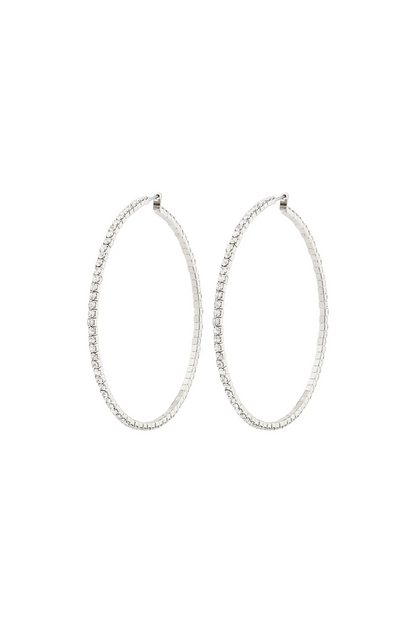 SIDNEY CRYSTAL HOOP EARRINGS