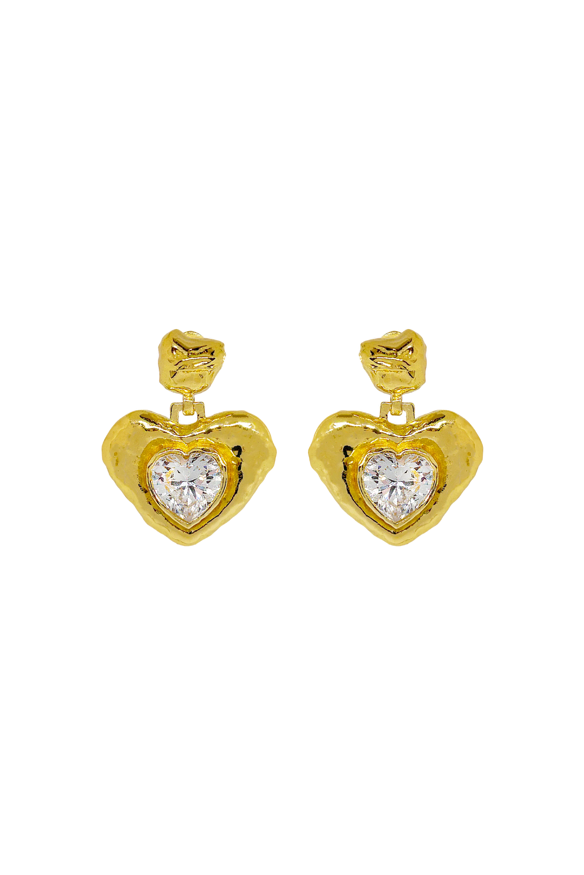 MOUNTAIN AND MOON SURI EARRINGS GOLD HEART GEMSTONE JEWELLERY