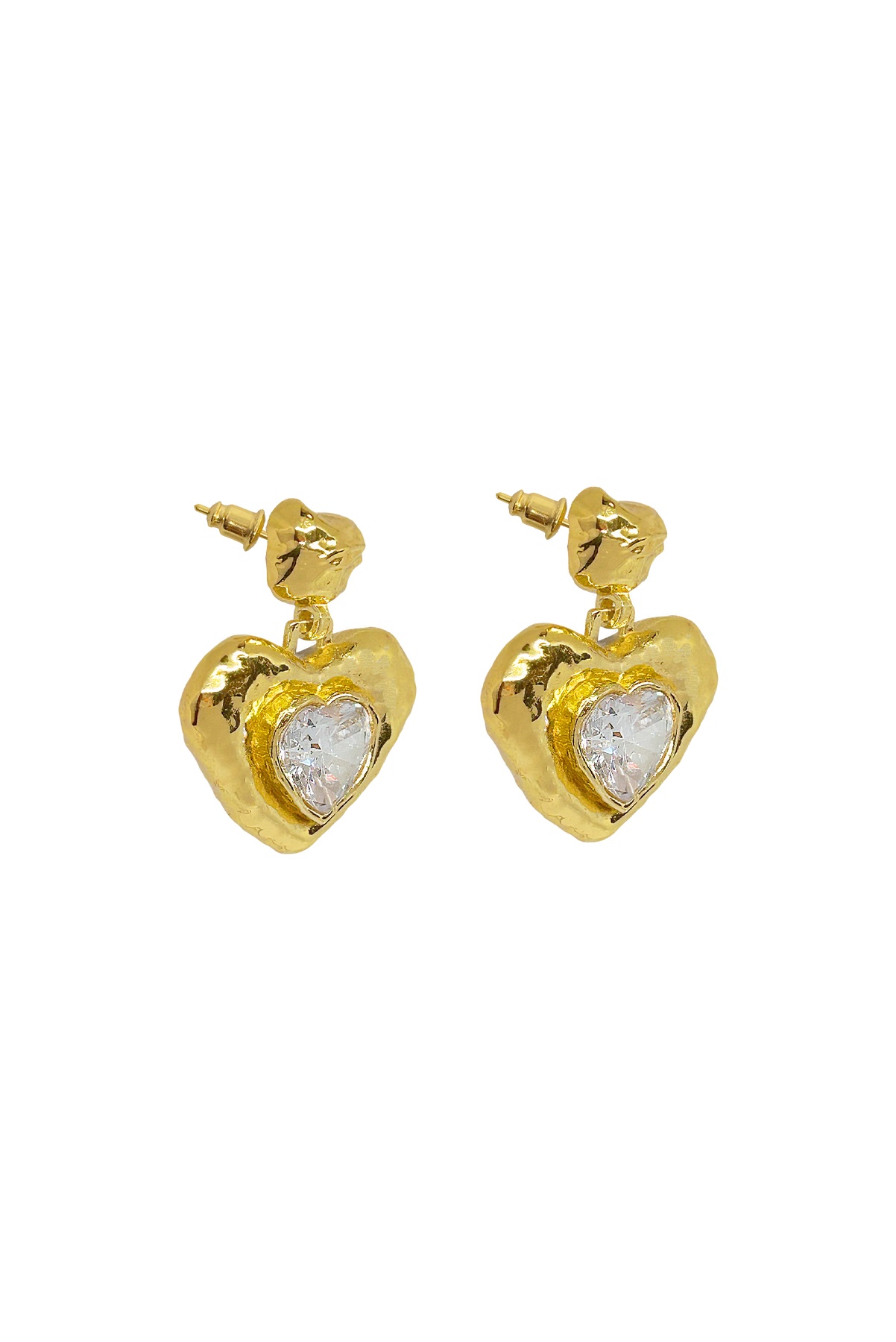 MOUNTAIN AND MOON SURI EARRINGS GOLD HEART GEMSTONE JEWELLERY