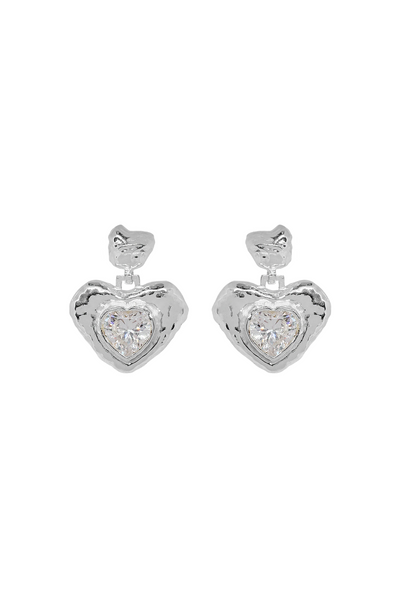 MOUNTAIN AND MOON SURI EARRINGS STERLING SILVER GEMSTONE HEART JEWELLERY
