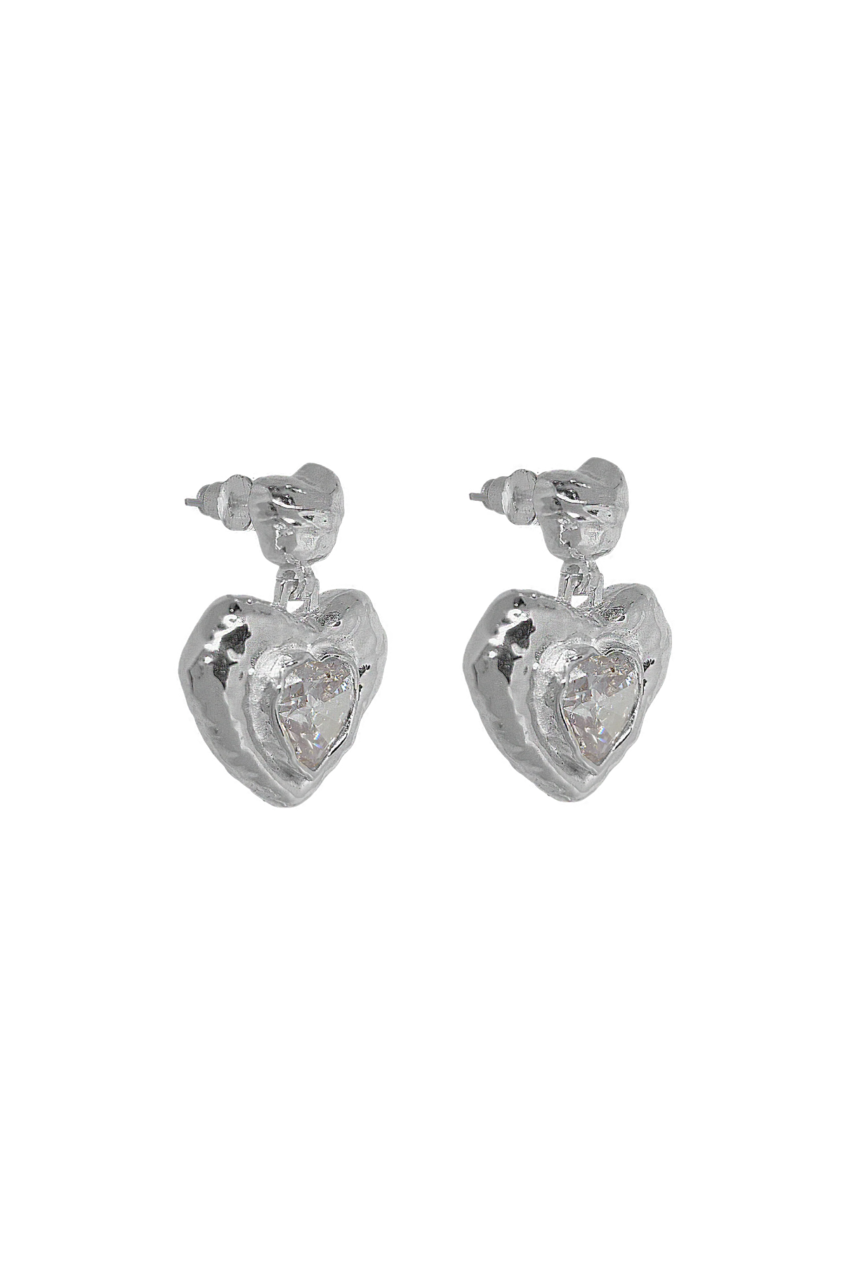 MOUNTAIN AND MOON SURI EARRINGS STERLING SILVER GEMSTONE HEART JEWELLERY