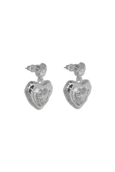 MOUNTAIN AND MOON SURI EARRINGS STERLING SILVER GEMSTONE HEART JEWELLERY