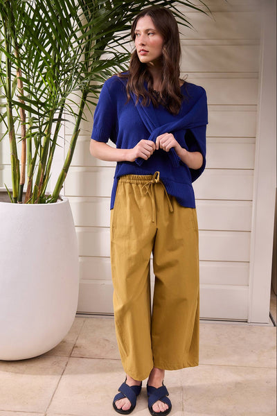SILLS HARRIET BARREL PANT COTTON CROPPED PANT