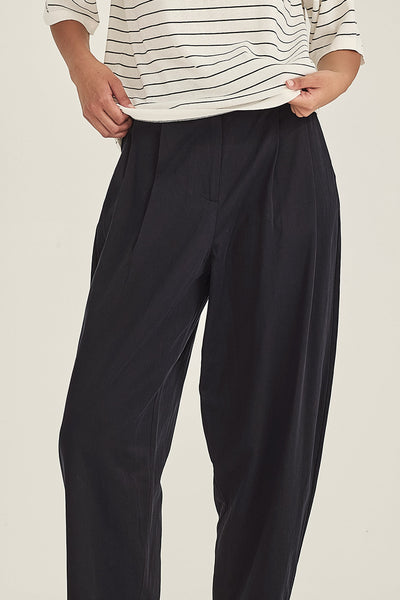 SILLS TOMMIE PANT TENCEL MODAL COTTON LINEN NAVY PANT